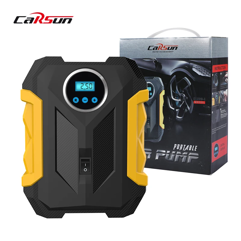 Carsun Digital Air Pump Electric Inflatable 150PSI 12V Portable Heavy Duty Automatic Smart Pressure Emergency Tire Inflators Car