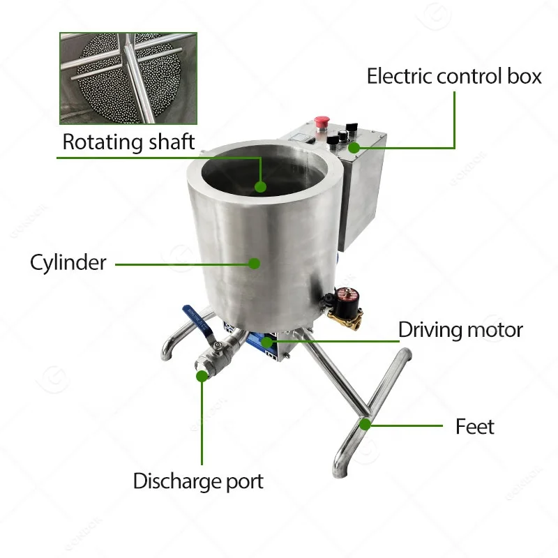 Refiner Continuous Verticale Refining Lab 500kg 100kg Small Chocolate Ball Mill Machine for Chocolate