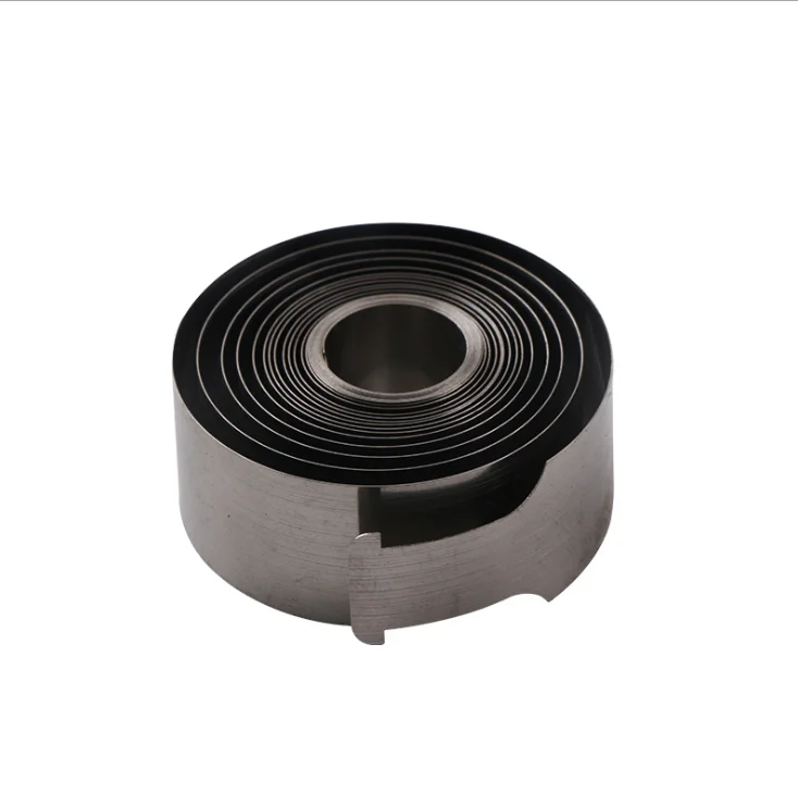 Custom Stainless Steel Flat Coil Spiral Tension Carbon Brush Motor Cable Retractor Extension Reel Constant Force Spring