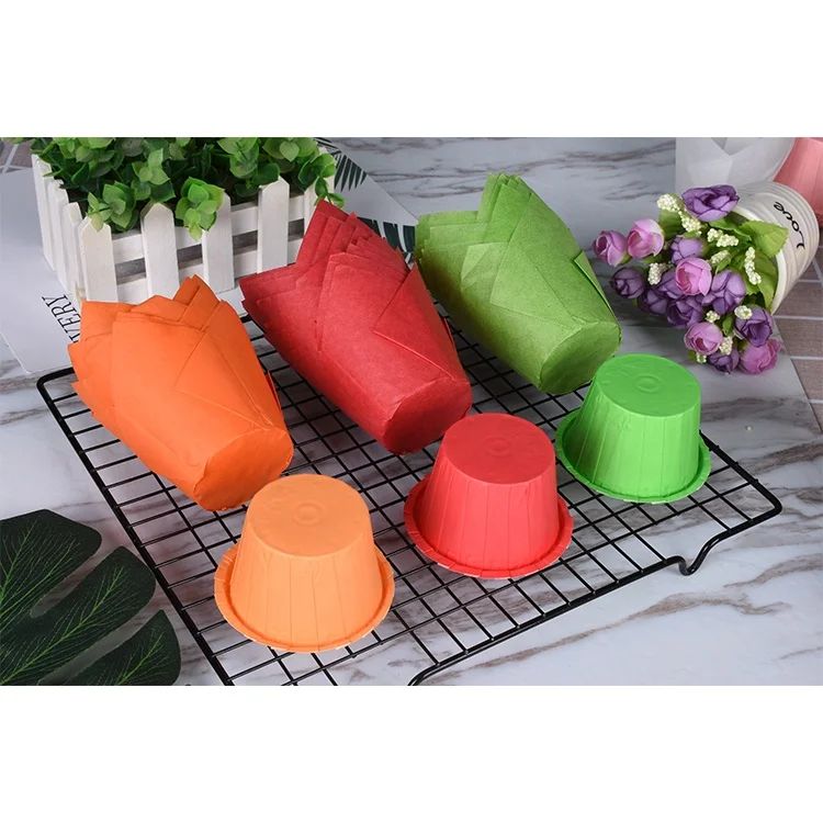 stocked green tulip cupcake cases for souffle paper muffin cup wholesale cupcake baking cups