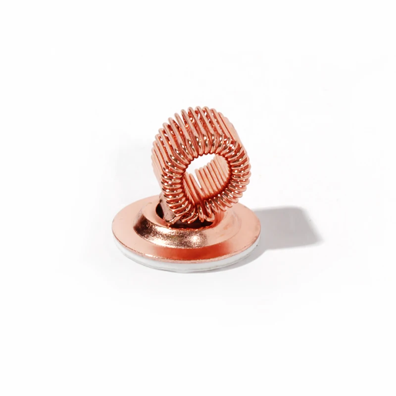 Metal Rose Gold Spring Single Loop Self Adhesive Pen Clip Spring Pen Holder