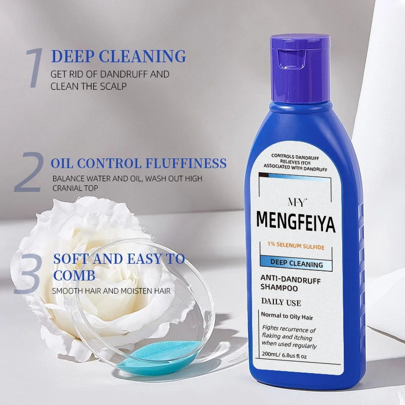 Containing Selenium Sulfide 1% Mint Professional Anti-Dandruff Shampoo Severe Dandruff Cleansing Shampoo Factory Wholesale