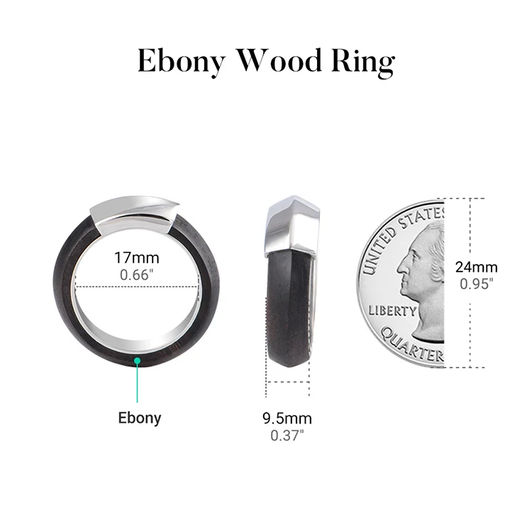 CC Jewelry Engagement Gold Wedding Rings Wedding Engagement Pure Copper Ring Brass Black Ebony wooden Rings