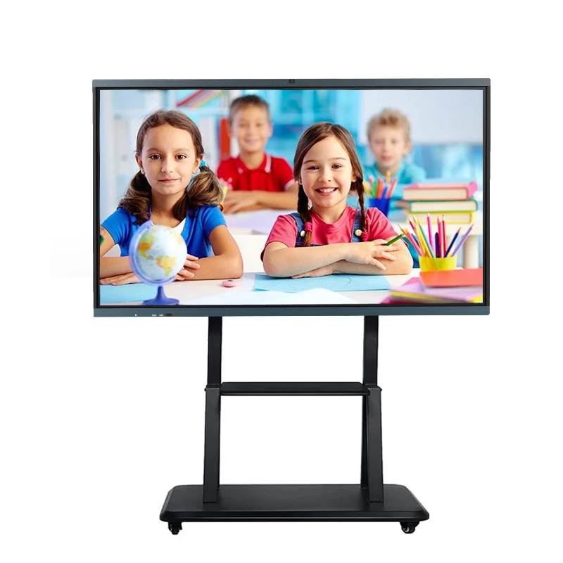 75 inch smart portable digital board touch screen stand electronic interactive whiteboard for classroom