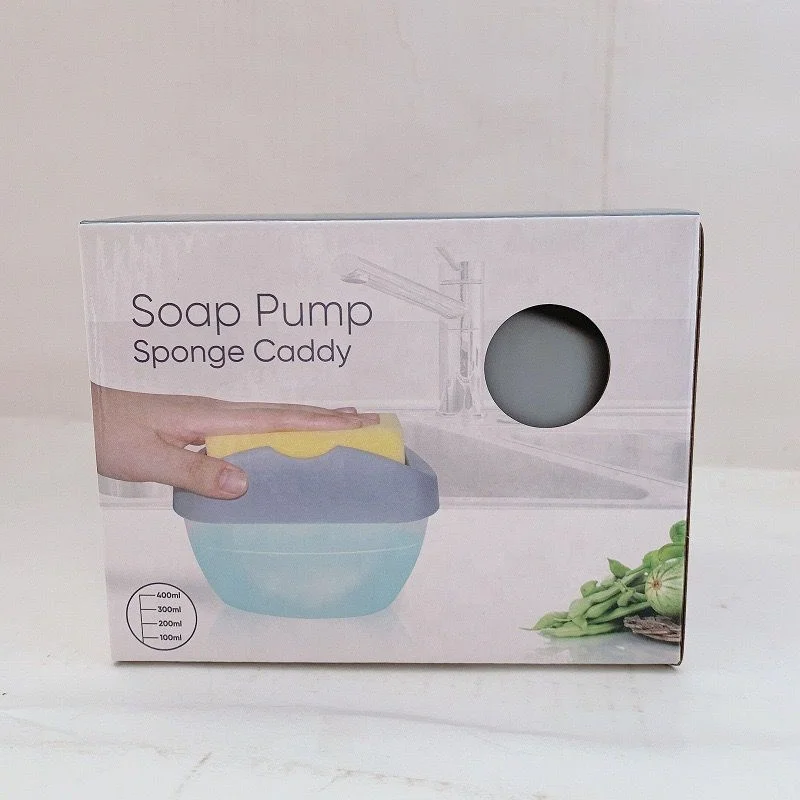 Press Soap Dispenser Detergent Manual Press Dish Soap Dispenser with Sponge