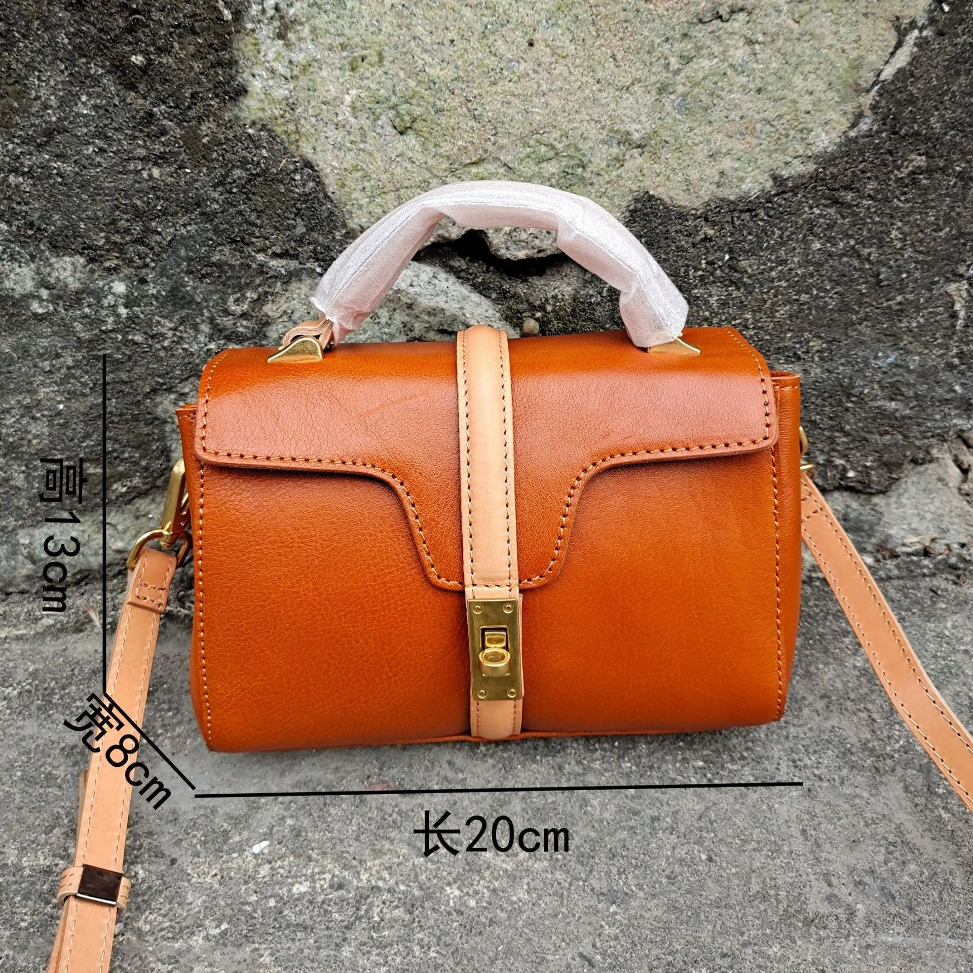 Wholesale Jelly Handbags and Purses Stylish Vegetable-Tanned Leather Cross Body Jelly Tote Bags Slippy