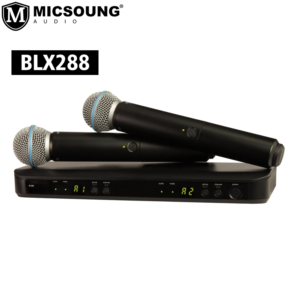 BLX288/PG58 Wireless Dual Vocal System With Two SM58a/PG58/Beta58a Handheld Transmitters,The Most Accessible Dynamic Microphone