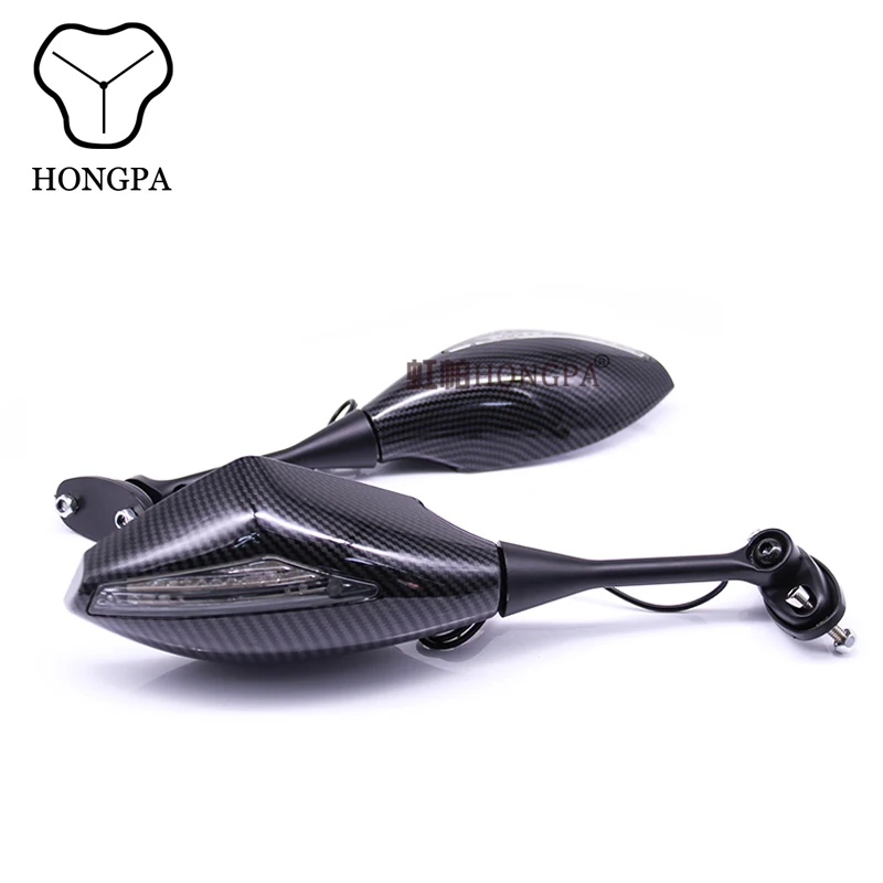 Motorcycle LED Turn Signals Rearview Side Mirrors for Honda CBR 600 900 1000 RR CBR300R CBR500R CBR250R