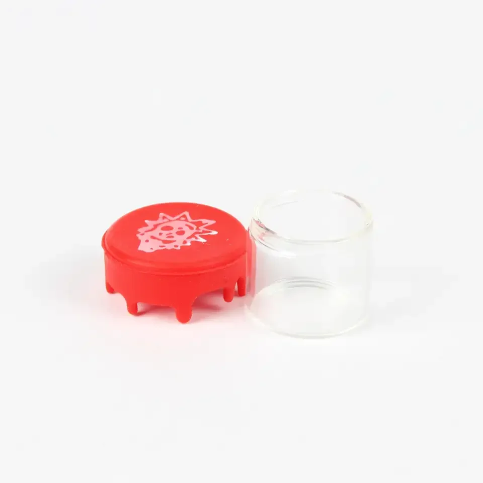 Hot Sale High Quality Colorful Smoking Glass Spice Jar With Silicone Lid