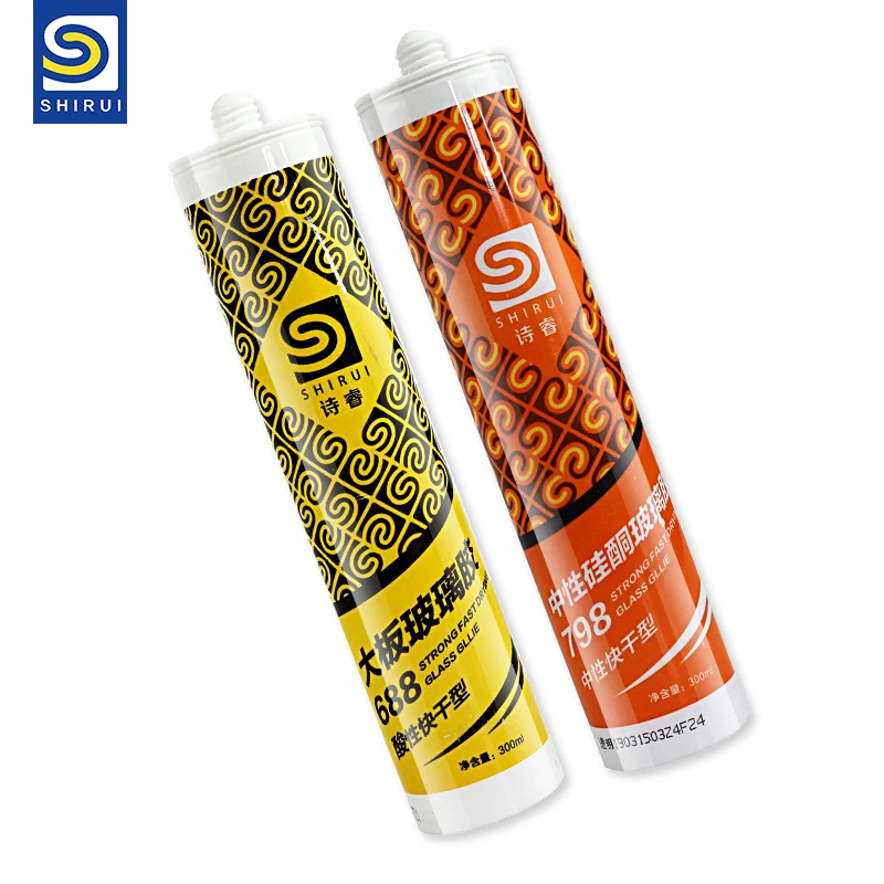 High Quality Black  White And Transparent Silicone Sealant Construction Glass Adhesives Glue