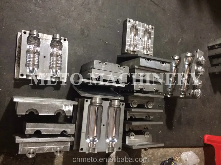 2 Cavity 500ML hand feeding Automatic Preform Blow Molding Mould Processing Blower Plastic PET Bottle Blowing Making Machine