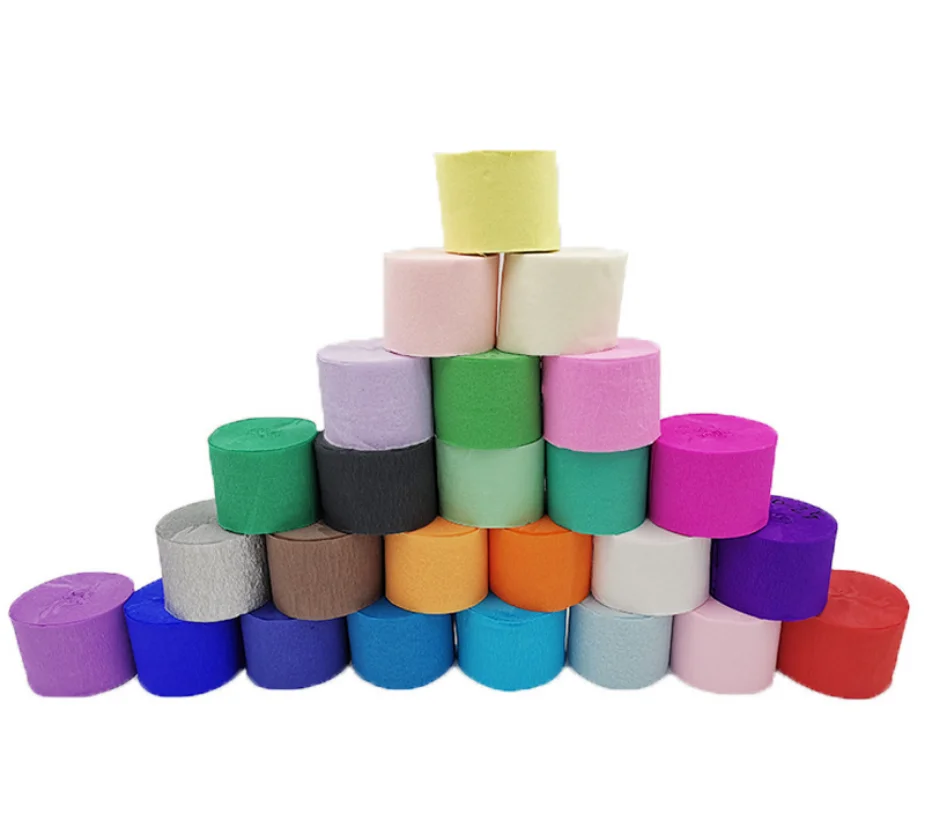 
Custom Gift Packaging Crepe Flowe Wrapping Paper Roll 