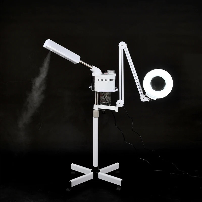 2 in 1 facial steamer Hot face steamer with magnifying LED lamp facial vaporizer facial steamer for beauty salon equipment vapor