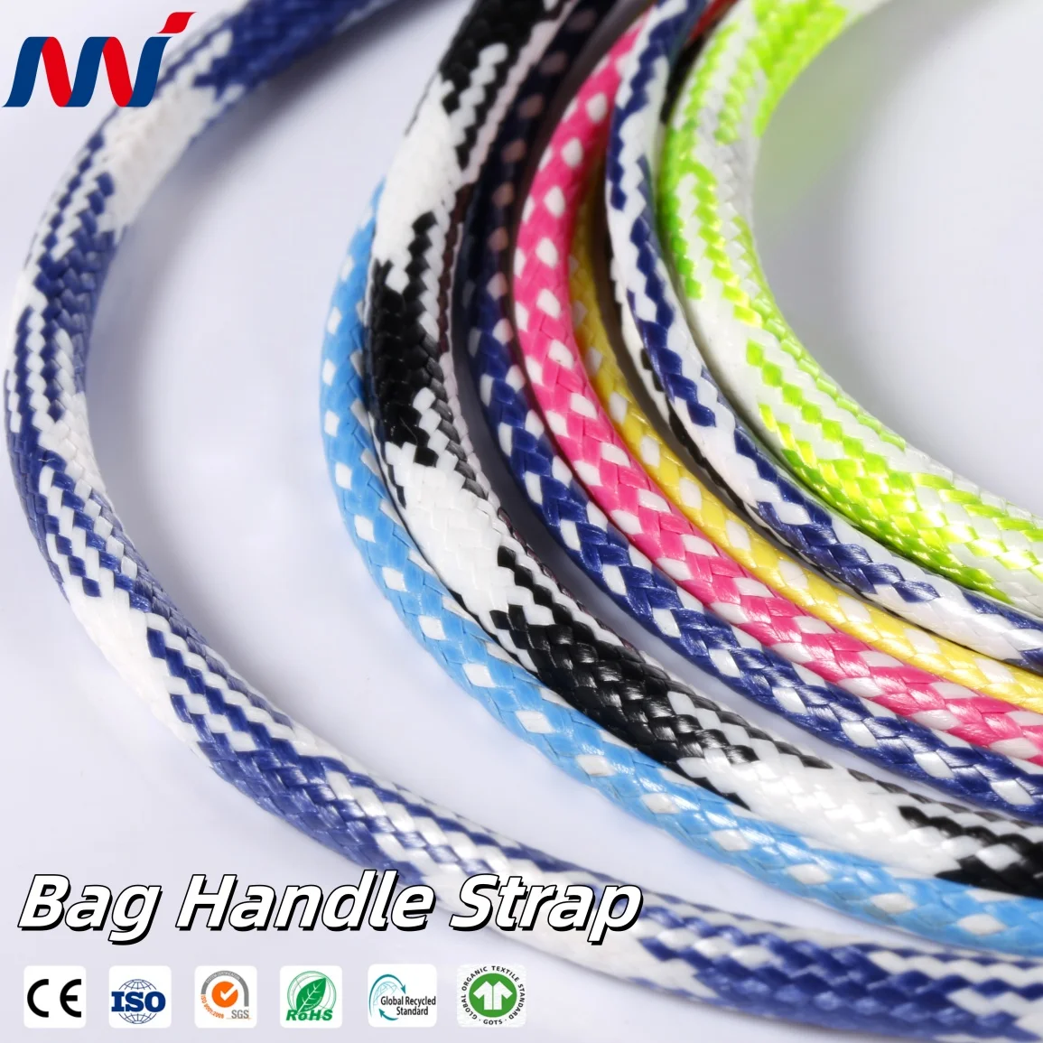 Twisted Polyester Wholesale Cord Macrame Rope Braided Nylon Golden Round Recycled Trims Decorations Multi-color Braid Custom