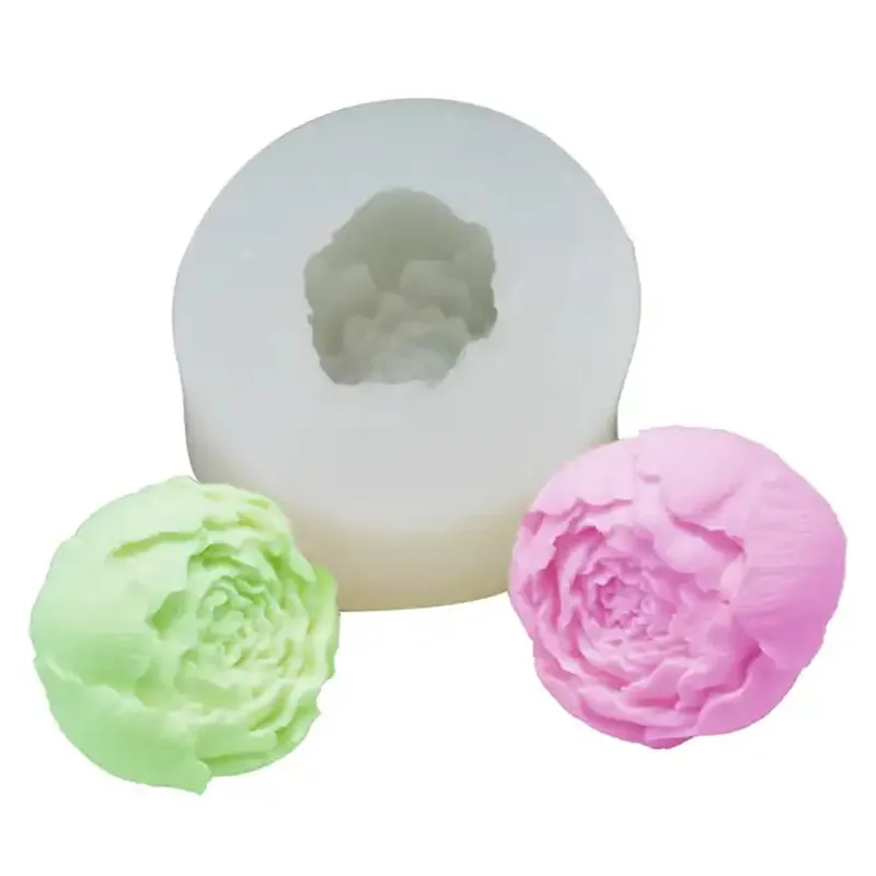 Y2713 DIY Rose Shape Ornament Mold Flower Candle Silicone Mold