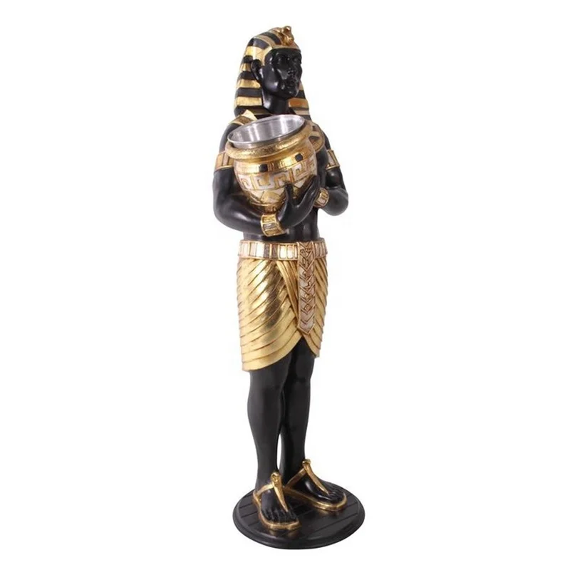 Polyresin Egyptian Pharaoh Sculpture Egypt Wine Holder For Souvenir