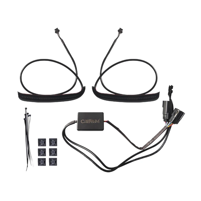 Chiefdom run/brake/turn led light with sequential amber turn signal h-d saddlebag lights for 2014up Harley-Davidson motorcycles