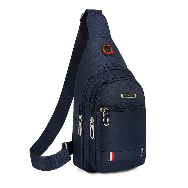 Waterproof and wear-resistant new Oxford fabric single shoulder oblique span small backpack three layers crossbody bag