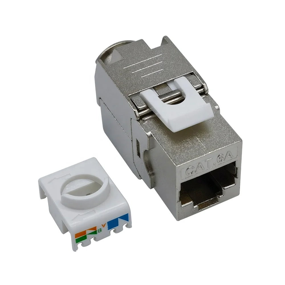 Цинковый сплав Cat6A экранированный Keystone Jack AMP Тип STP FTP Cat6a RJ45
