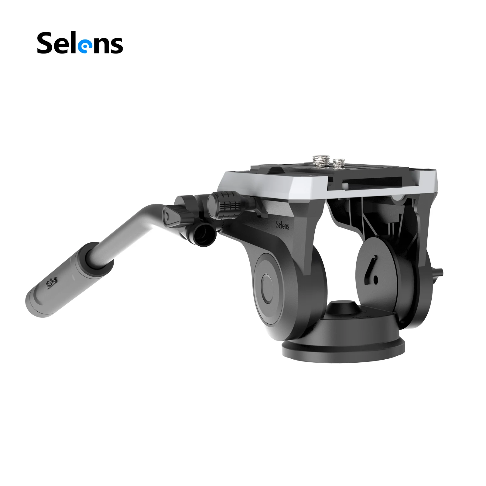 Selens VH-500 Panoramic Fluid Hydraulic Damping Tripod Head Video Ball head with handle For camera