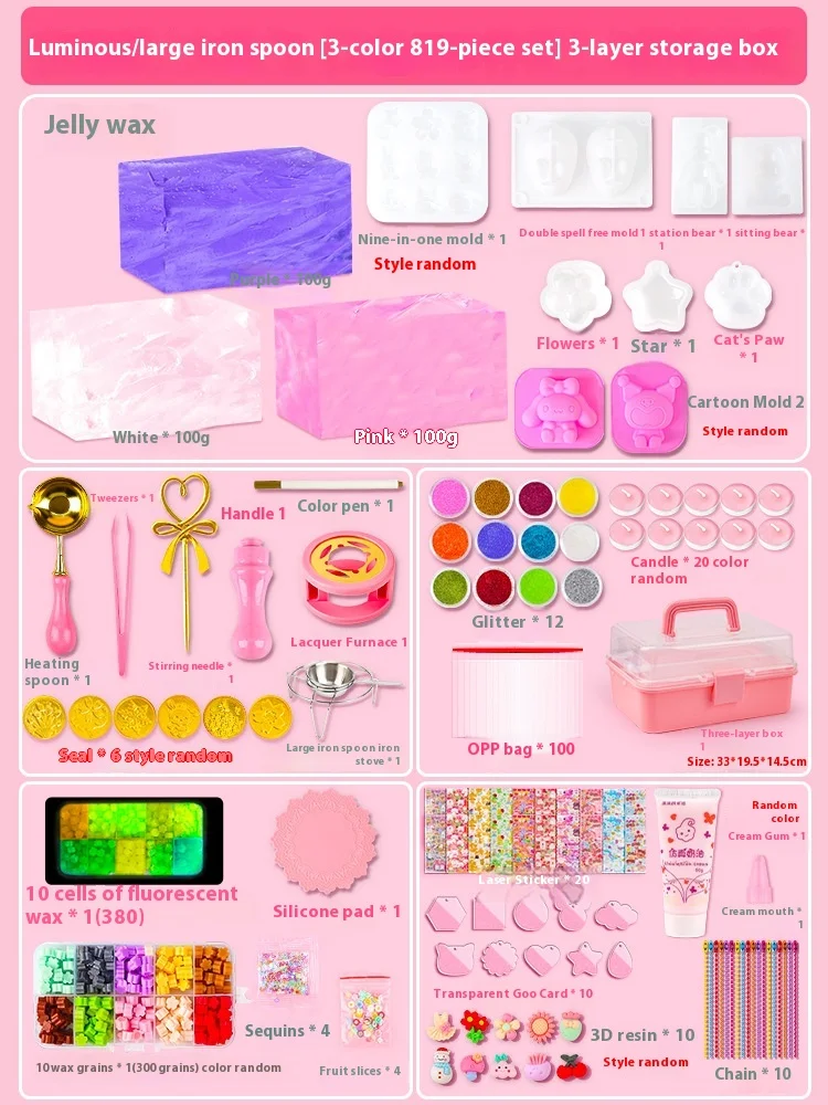 Popular New Cute Handmade DIY Material Jelly Wax Kneading Toys Guka Seal Set Squeeze Toys