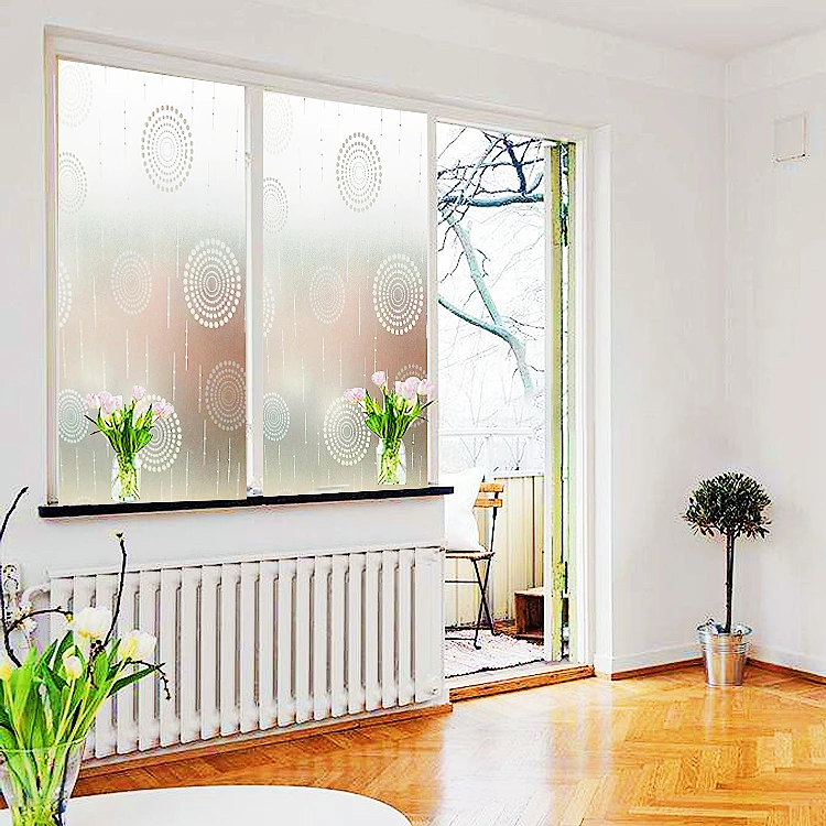 17.7'x 59' Self-adhesive Privacy Protection Frosted No Glue PP Static Window Film for home office