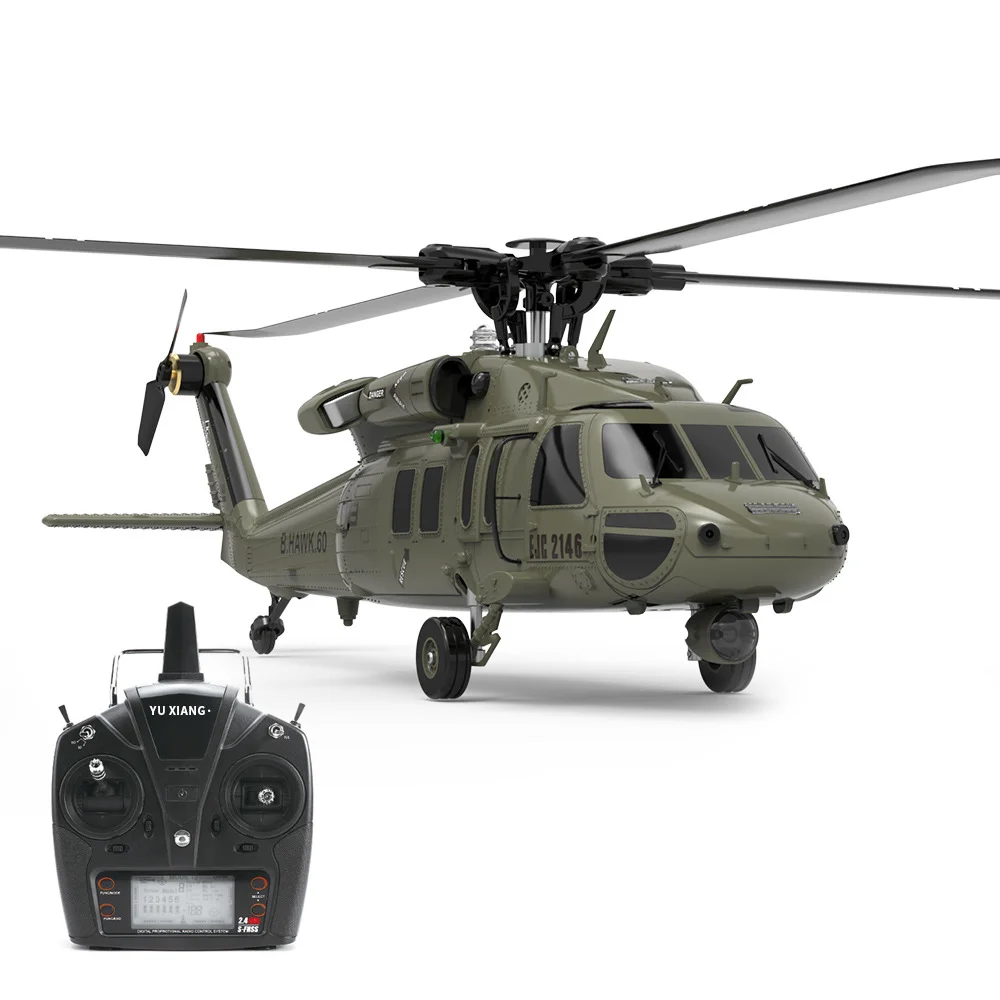 F09 RC Helicopter Brushless 1:47 Scale Of The UH60-Black Hawk 6 Channels Flybarless Arobatic Professional 6G/3D Remote Control