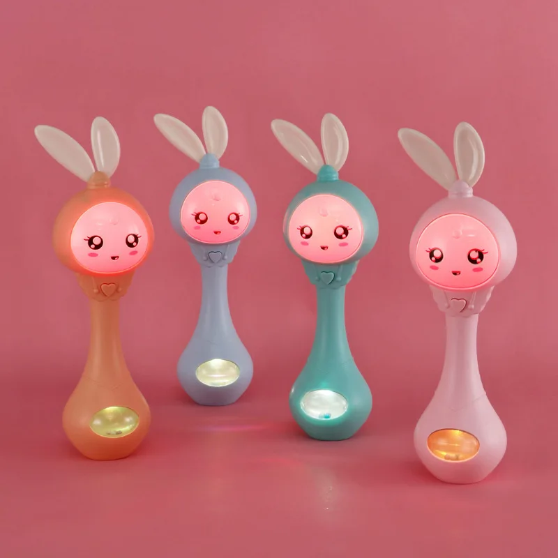 Милая музыкальная игрушка «умный кролик» детская погремушка подарок игрушки для детей кролик ручные колокольчики мобильный Соска-пустышка младенцев