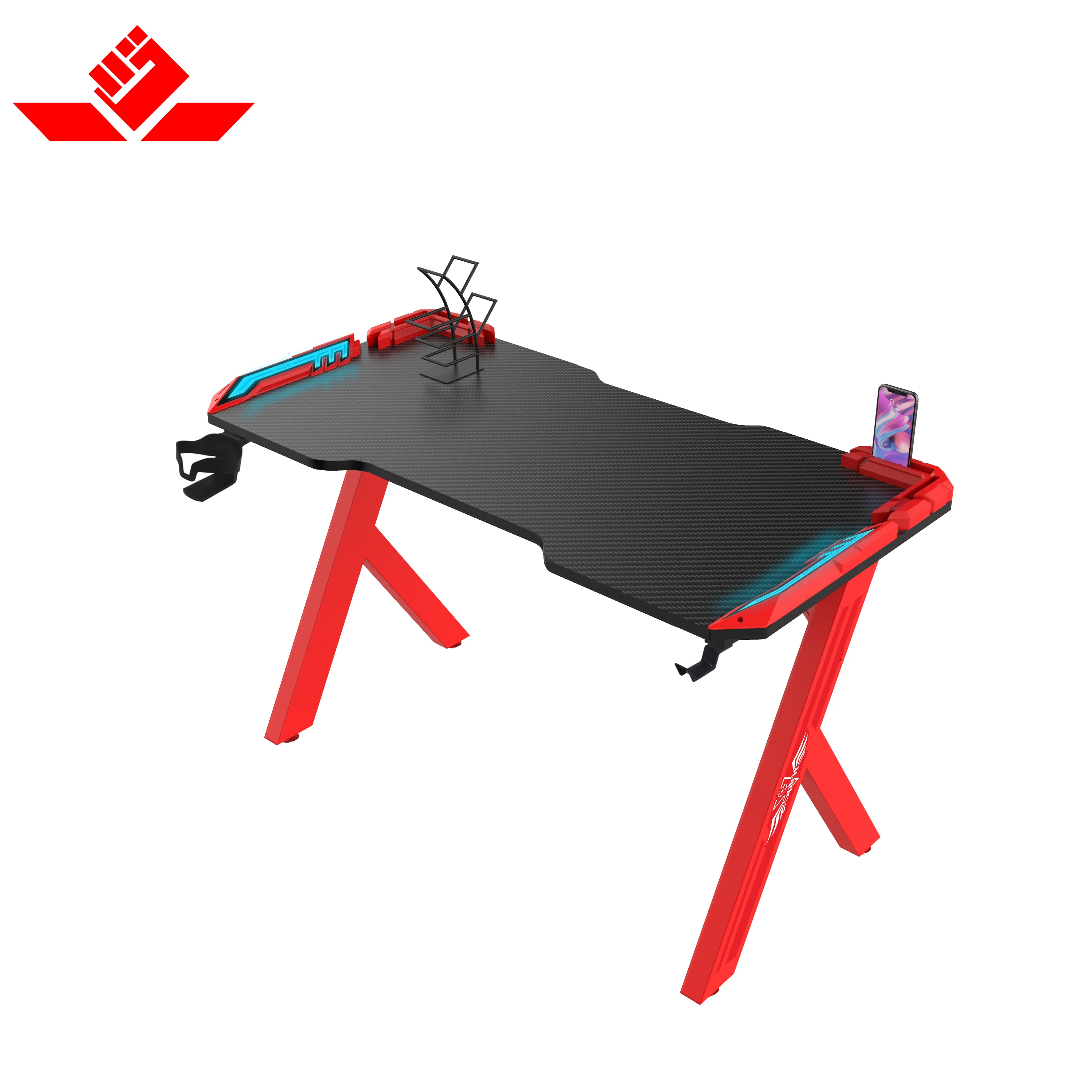 Лидер продаж, 100 см, высокое качество, красная броня, ПК, игровой стол для ноутбука, Эргономичный игровой стол с углеродным покрытием, Лидер продаж, компьютерный игровой стол
