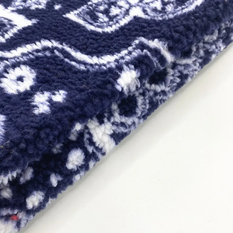 Sherpa Bonded Fleece Custom 490Gsm Windproof Poly Printed Polar Fleece Fabric Heavy 100% Polyester Polar Fleece Fabric For Coat