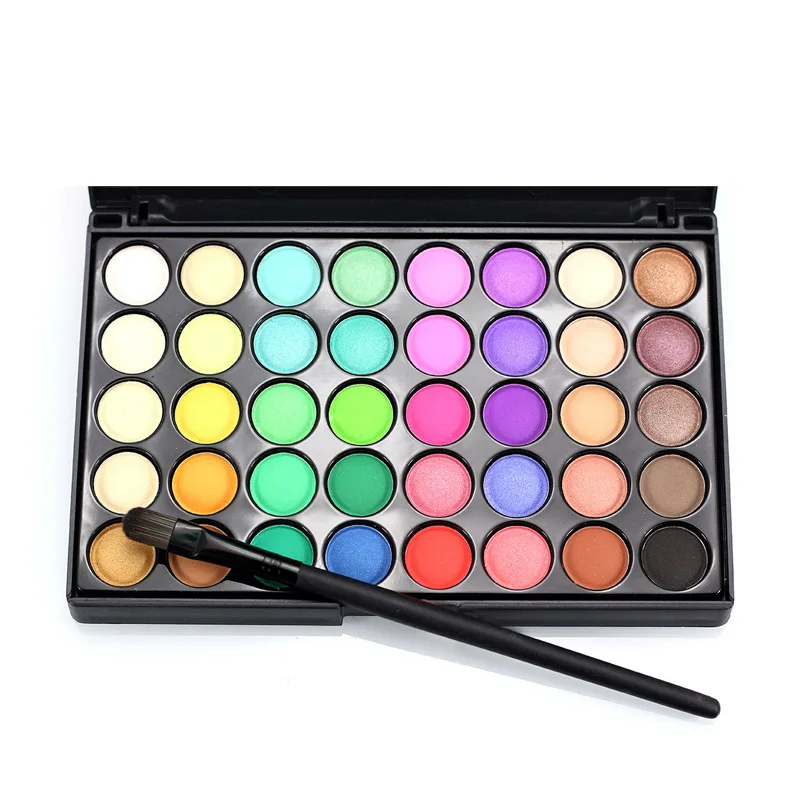 OEM makeup shimmer glitter matte waterproof lasting 40 colors eyeshadow palette