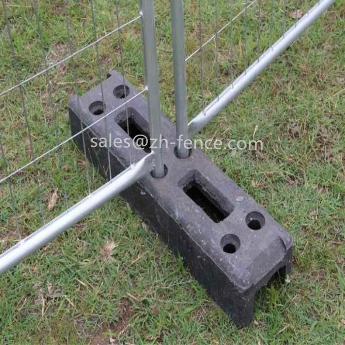 Recycled Rubber Temporary Fence Feet/rubber temporary fence feet