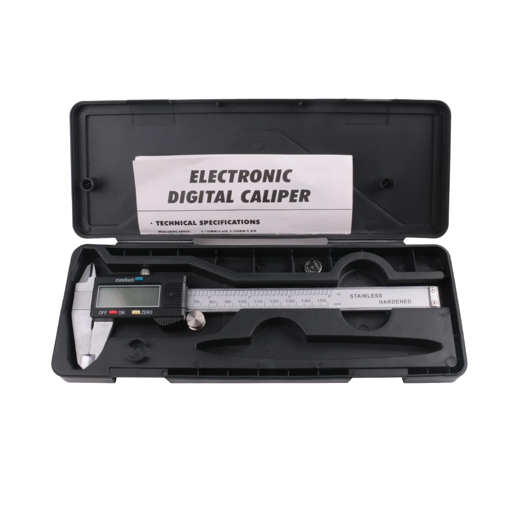 stock on sale LCD Digital Caliper with Extra Battery and Case