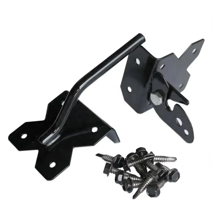 Granite Contemporary   Automatic Lockable Post Mount Latch  for Vinyl Fence Yard Garden