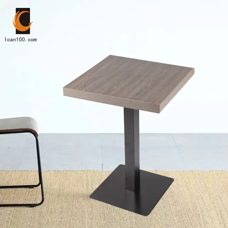 Simple Design Melamine Table Dining Room Furniture Solid Wood Dining Table Square Restaurant Tables