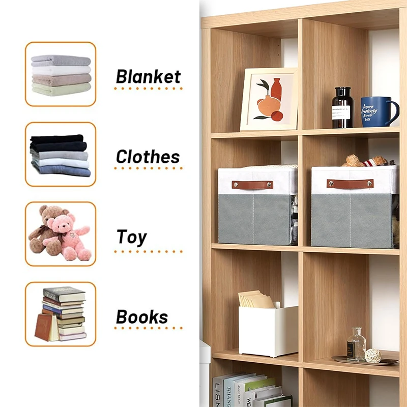 Customizable Multifunctional Foldable Polyester Linen Storage Box Reusable Wardrobe Bedroom Clothing Window Displays Baby