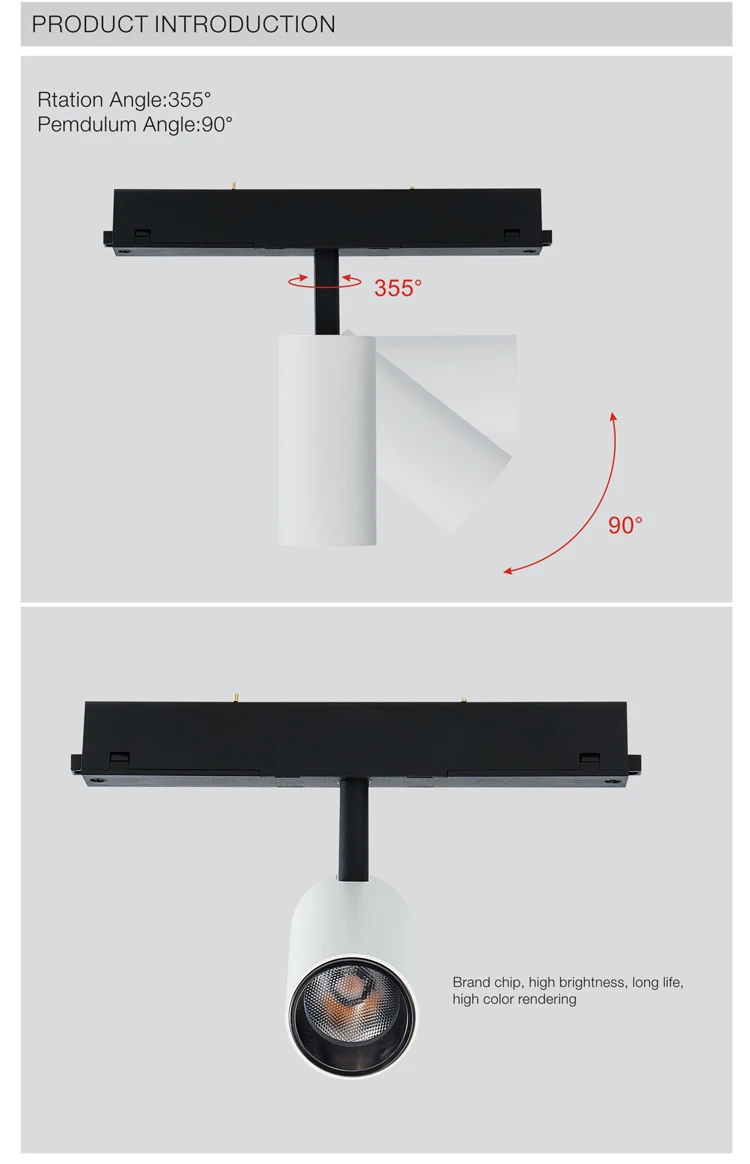 S3040-Track Light Magnetic Surface Mounted Magnetic LED Ceiling Light LED Magnetic Track Floodlight Lighting System