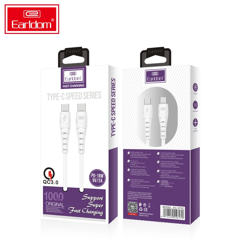 Earldom PD USB C Cable,Supercharge Type C Charger 5a,USB A to Type C Charging Cable Fast Charge for Samsung S20