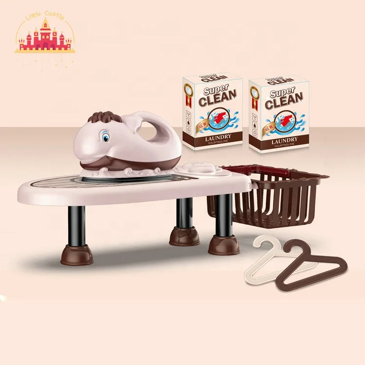 Best quality antique doll size sewing machine kit toy for kids with ironing and large bed board SL10D249