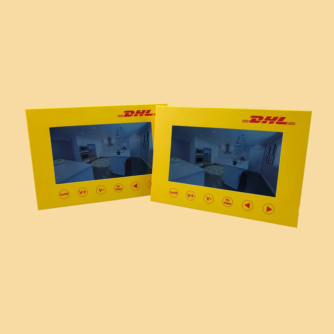 New Video Brochure Cards For Presentations Digital Advertising Player Screen Video Greeting Card