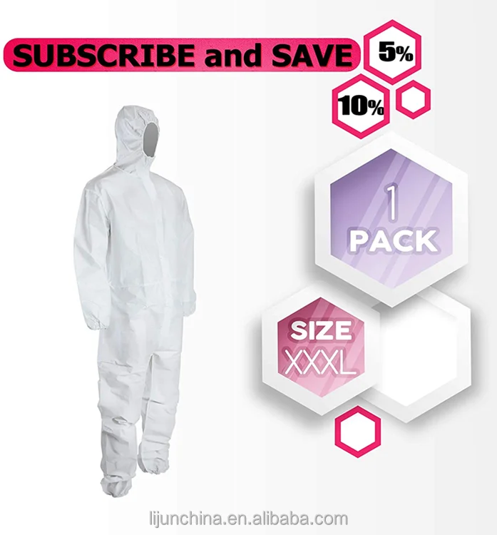 Wholesale disposable microporous PP SMS type 5/6 anti oil anti asbestos Medical Disposable coveralls bunysuit overalls