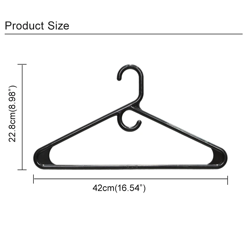 Heavy Duty Plastic Hangers High Tensile Strength Durable PP Material for Wardrobe Use Twist-Resistant Plastic Hangers