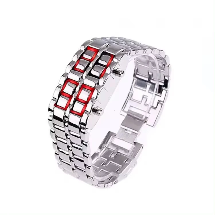 New Iron Samurais Bracelet LAVA Watch LED Digital Watches Hour Men Women Small Strap Luxury Brand Wristwatch