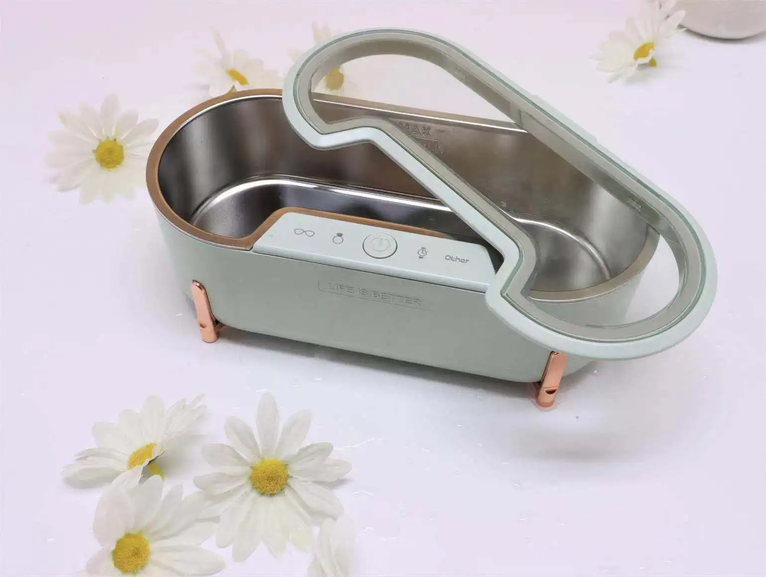 Ultrasonic Jewelry Cleaner for Jewelry Ring Silver Eyeglass Coins 40kHz 600ml Ultrasound Cleaner Machine