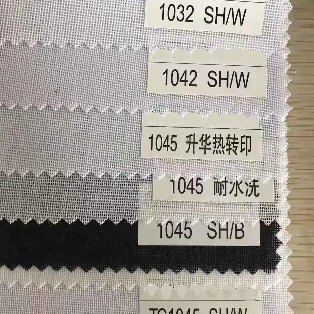 Wholesale thick knitted fabric interlining fusing buckram adhesive fabric