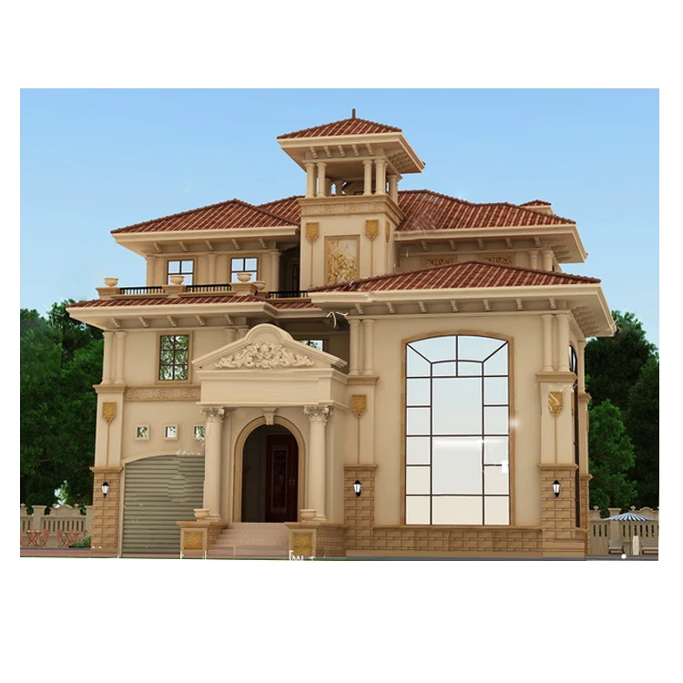 Modern modular light steel structure pre fabricated houses villas fabricated houses villas