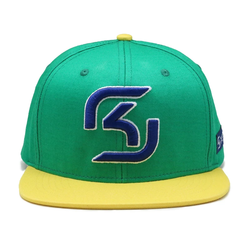 Персонализированная бейсболка с вышивкой логотипа на заказ 6 панелей плоская застежкой OEM бейсболки