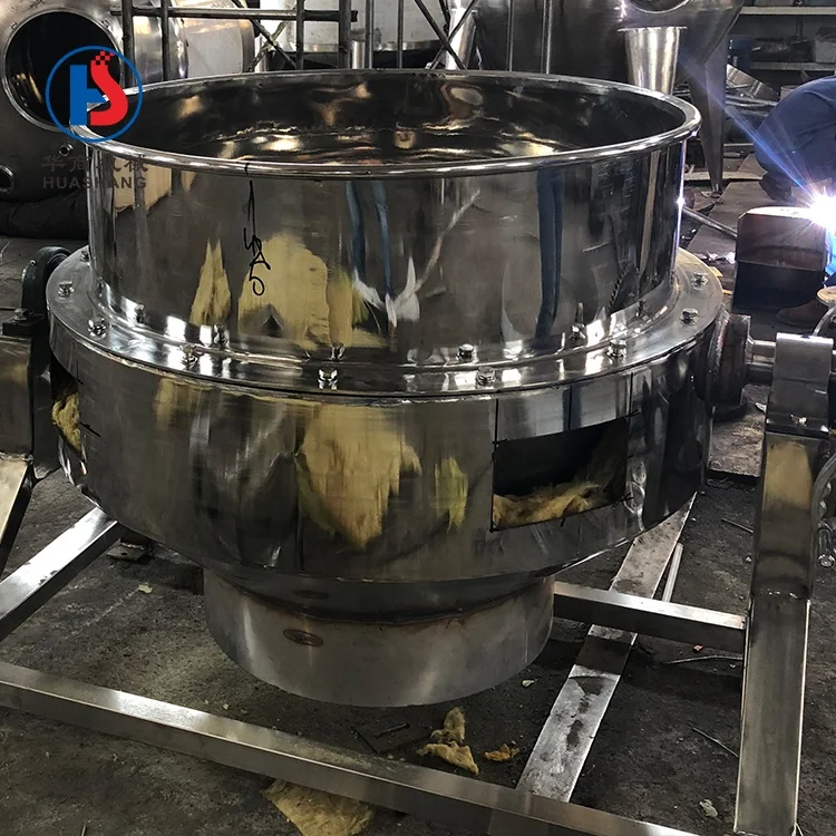 Gas sandwich pot  cooking double steam jacketed kettle with stirrer thermal oil heating jacketed reaction kettle