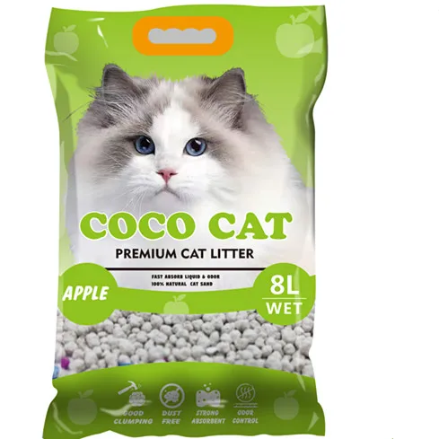 Meowtain pet CoCo Dust Free Strong Clumping Sodium Clay Cat Sand Easy Clean Apple Scent Bentonite Cat Litter