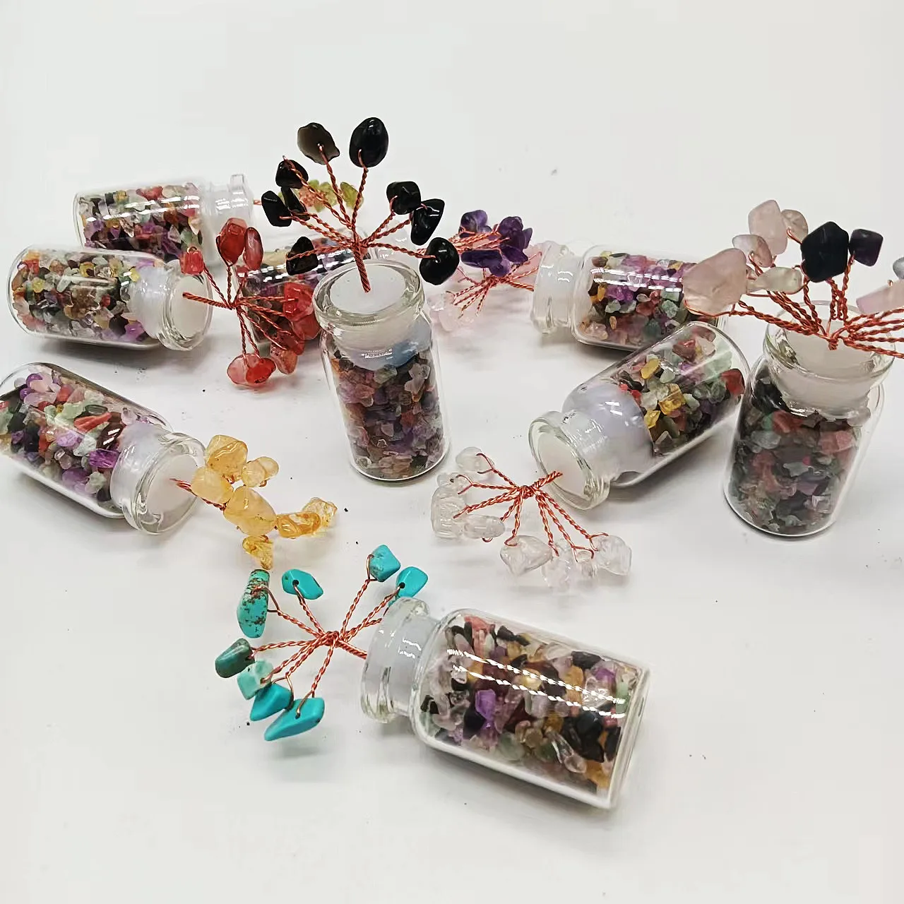 Crystal Bulk Wholesales Natural Stone Crystals Healing Stones Hand Made Lucky Crystal Tree